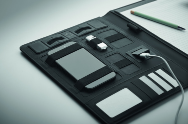 Logotrade reklaamtoote foto: BURGUS A4 kaust ja juhtmevaba laadija